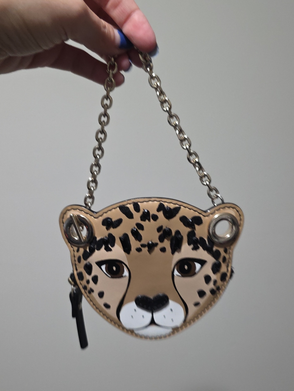 Kate Spade New York Run Wild Leopard Coin Purse Pouch Cheetah Toggle Emblished